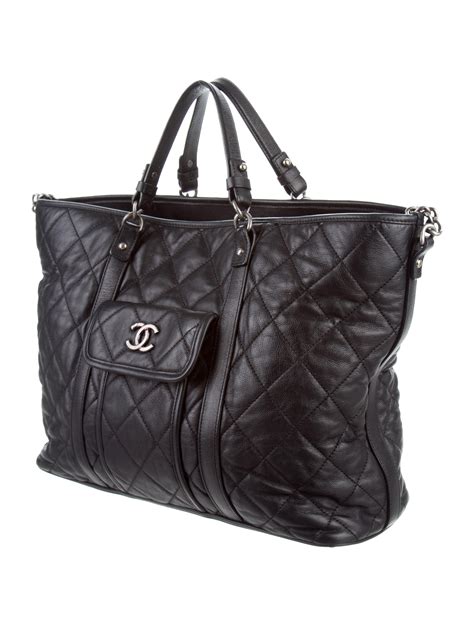 chanel tote bag large|large zipped shopping bag chanel.